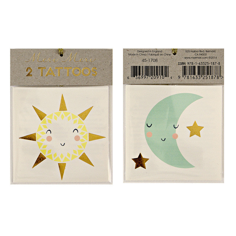 Meri Meri Tattoos Sun & Moon