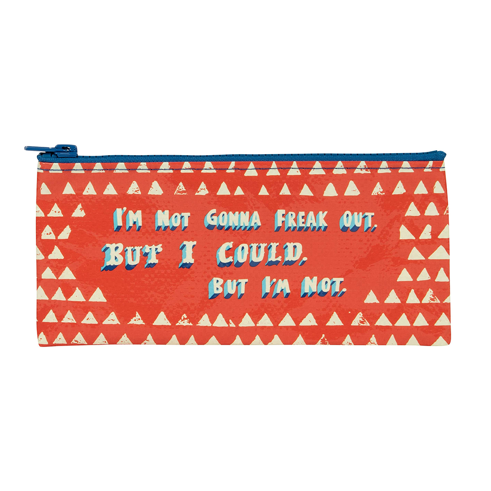 Blue Q Pencil Case Not Gonna Freak Out