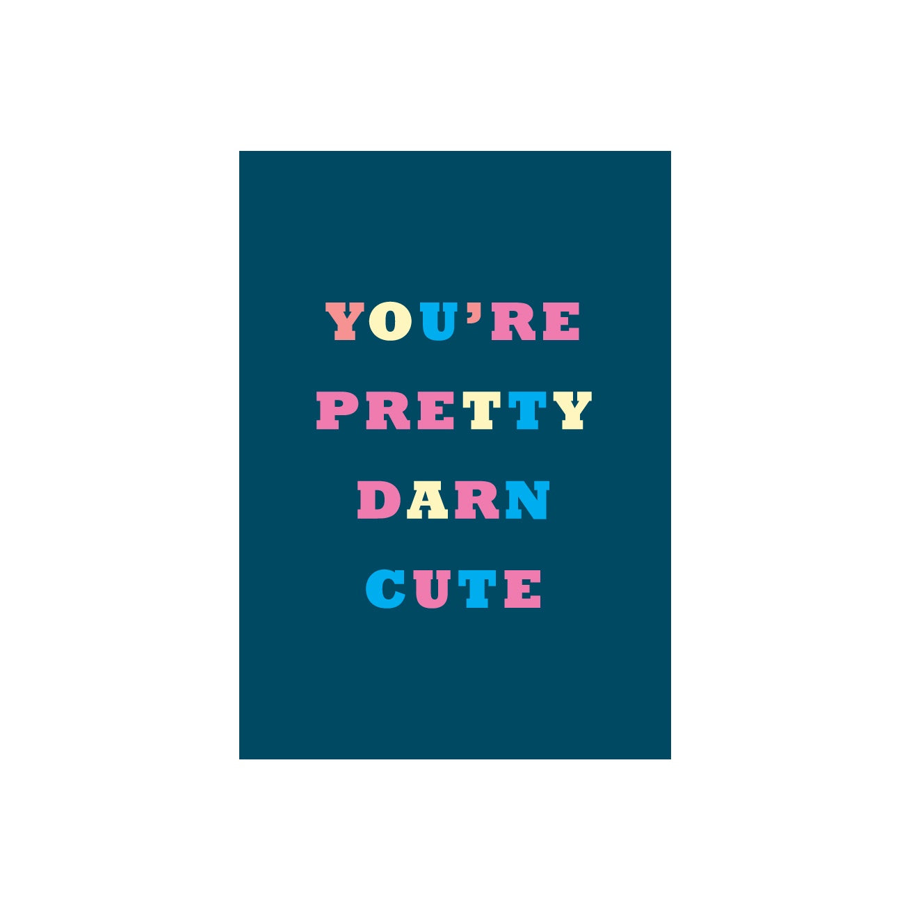 Iko Iko Colour Text Card Darn Cute