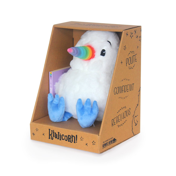 Kiwicorn Plush Toy with Board Book