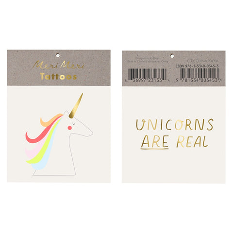 Meri Meri Tattoos Unicorn