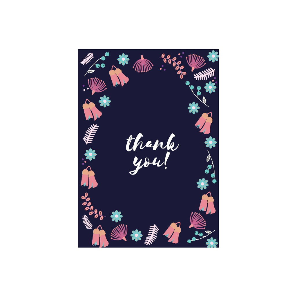 Iko Iko Floral Message Card Thank you