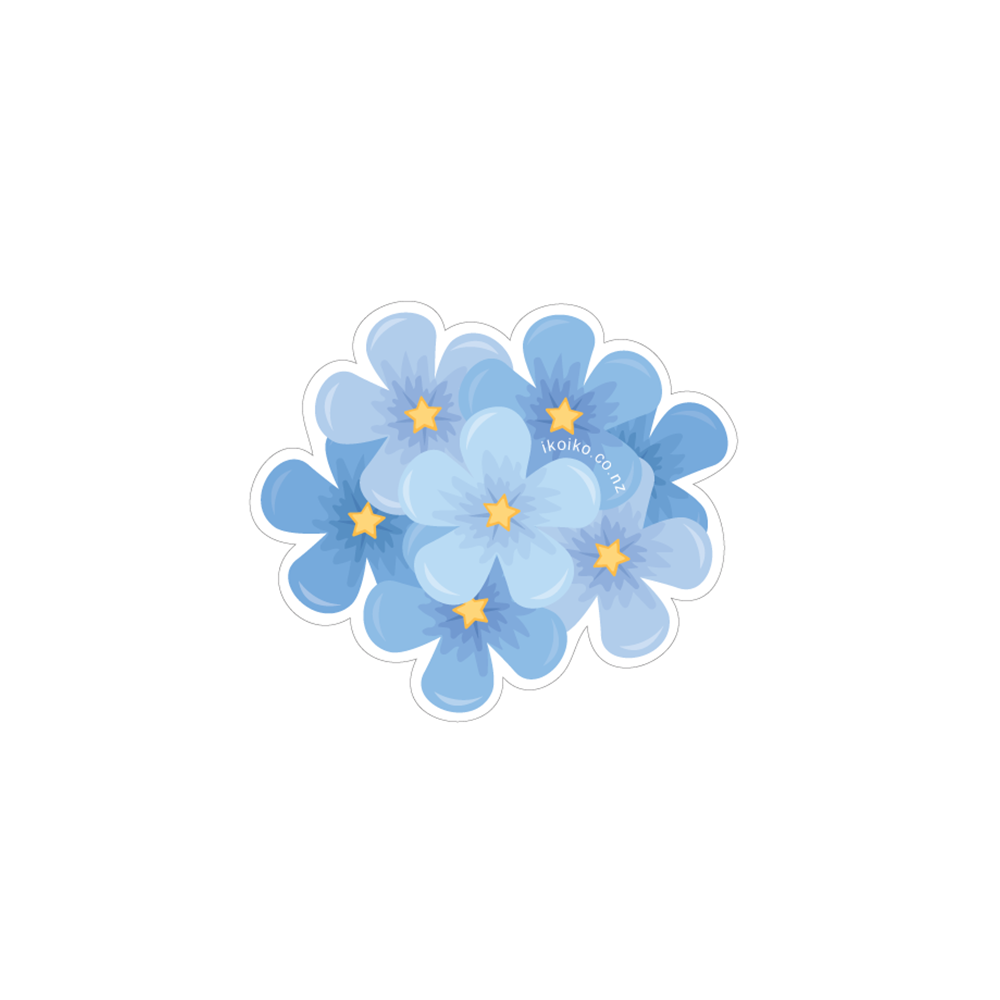 Iko Iko Fun Size Sticker Blue Flower