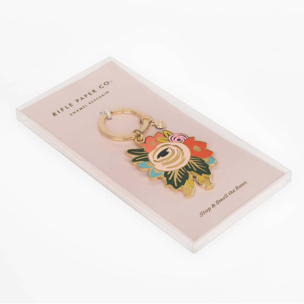 Rifle Paper Co. Enamel Keychain Rosa