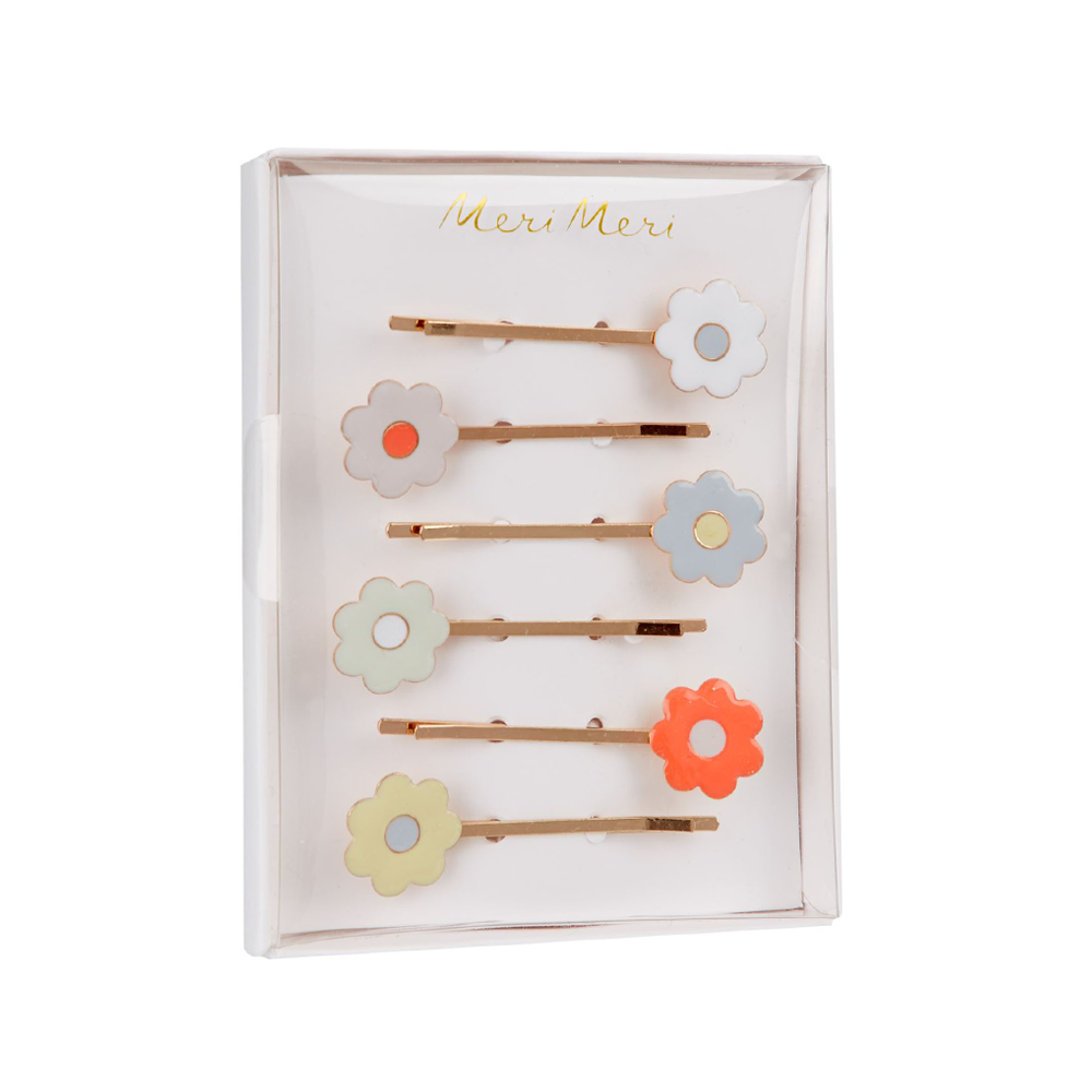 Meri Meri Daisy Enamel Hair Pins Pack of 6