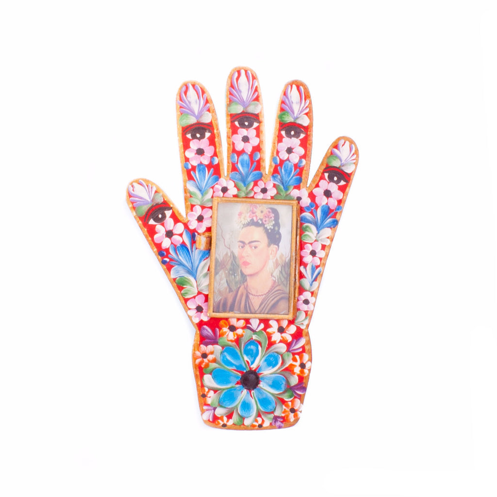 Mexican Tin Hand with Frida