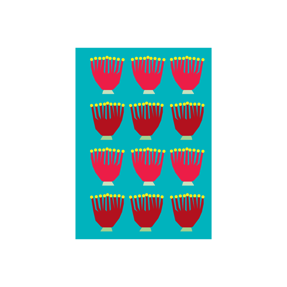 Iko Iko Kiwiana Card Pōhutukawa