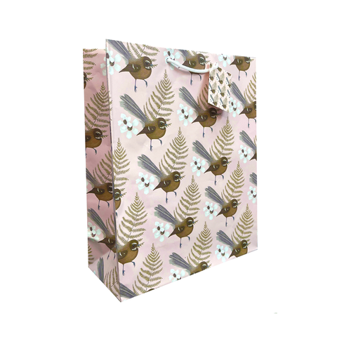 Piwakawaka and Fern Gift Bag Large