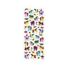 Shiny Metallic Stickers Colourful Ponies