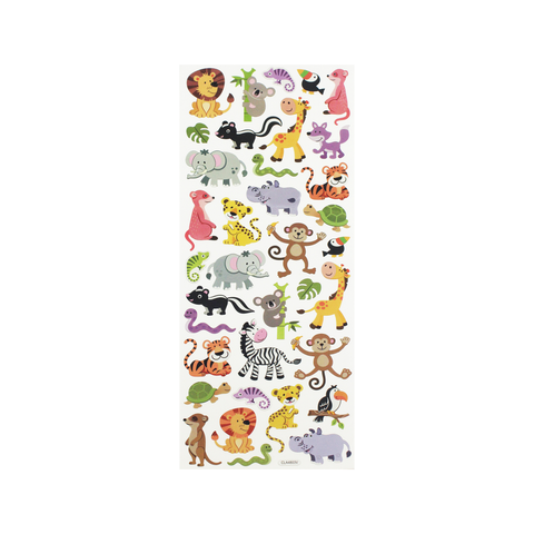 Shiny Metallic Wild Animal Stickers