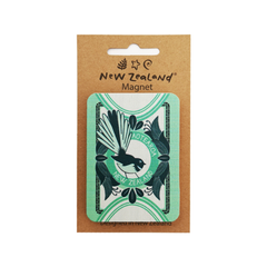 New Zealand Wooden Magnet Piwakawaka Fantail