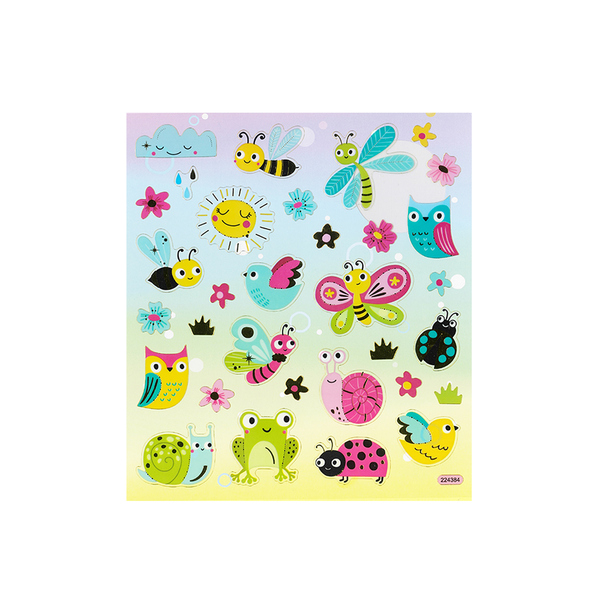 Gold Bees and Bugs Stickers
