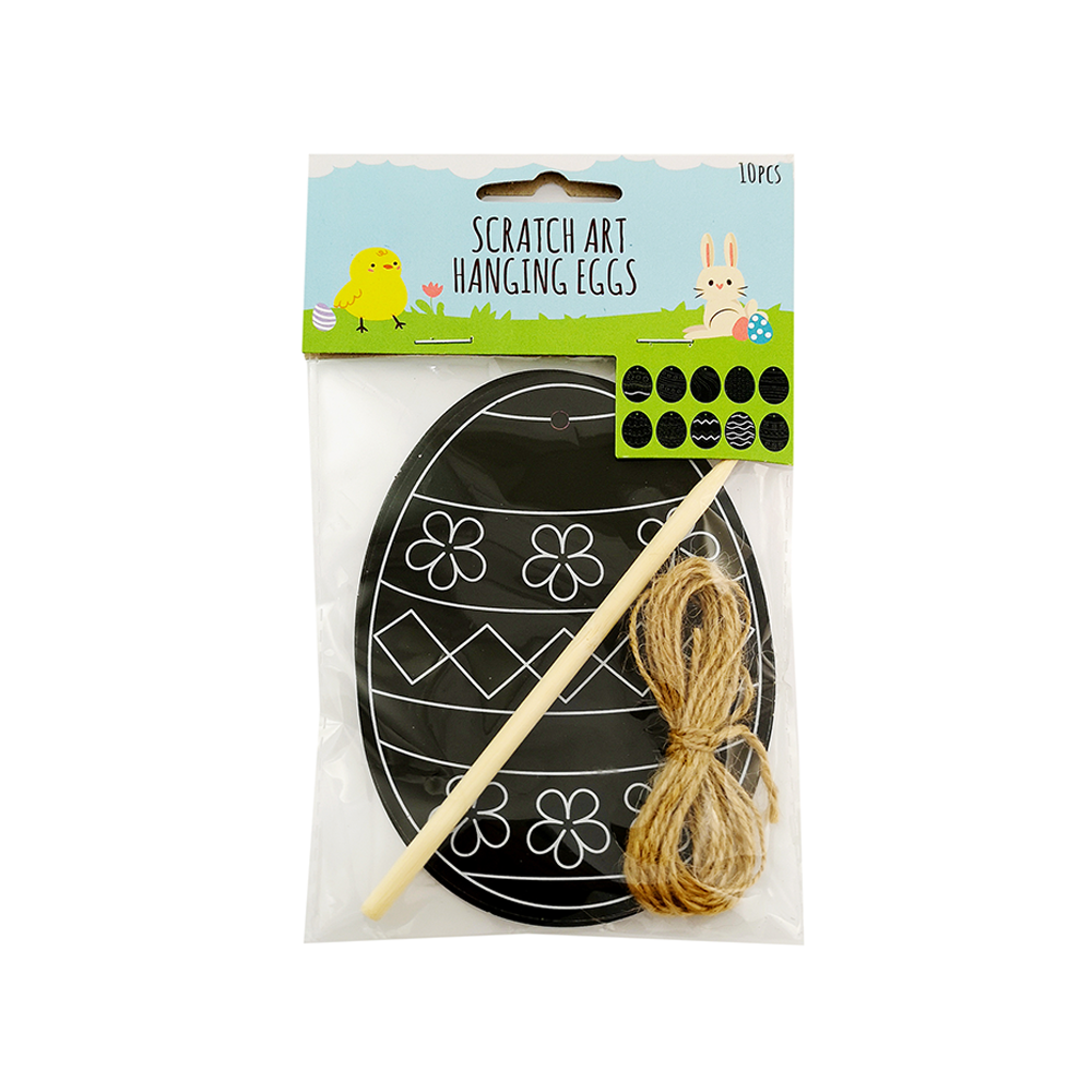 Scratch Art Easter Egg Decorations Pack of 10