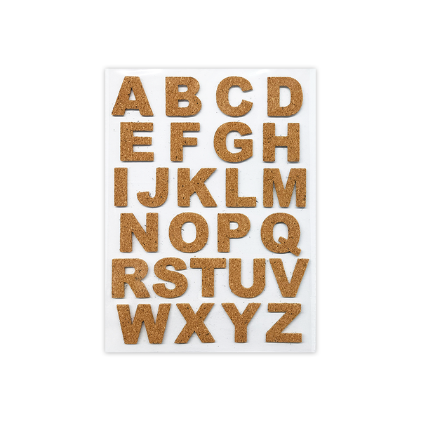 Cork Alphabet Stickers