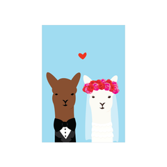 Alice Berry X Iko Iko Card Mr and Mrs Llama