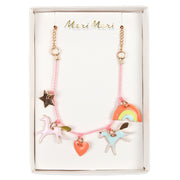 Meri Meri Necklace Enamel Charm Unicorn