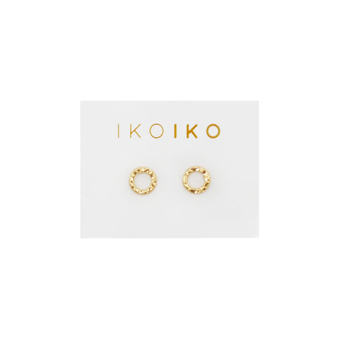 Iko Iko Studs Hammered Circle Small