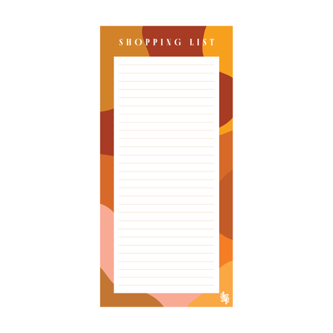 Iko Iko Shopping List Abstract Wave Red Pink Orange