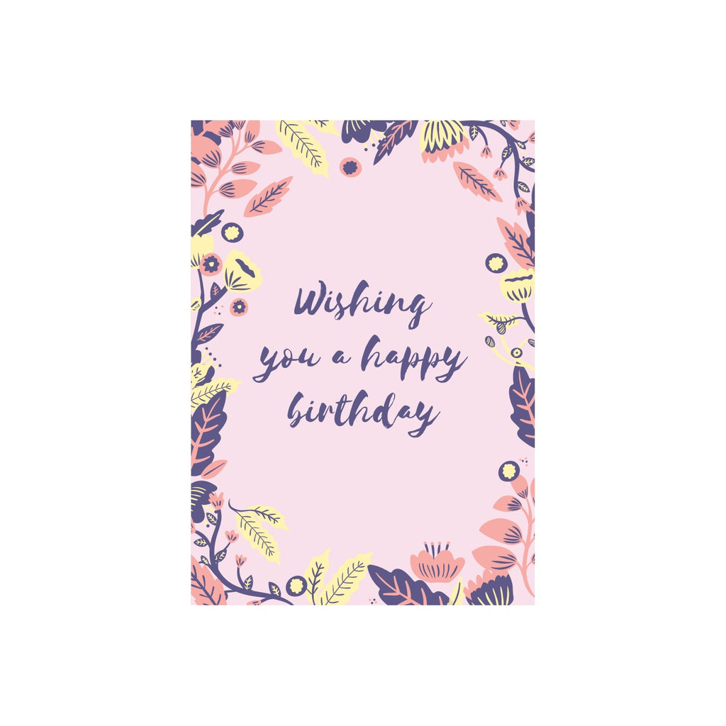 Iko Iko Floral Message Card Wishing You