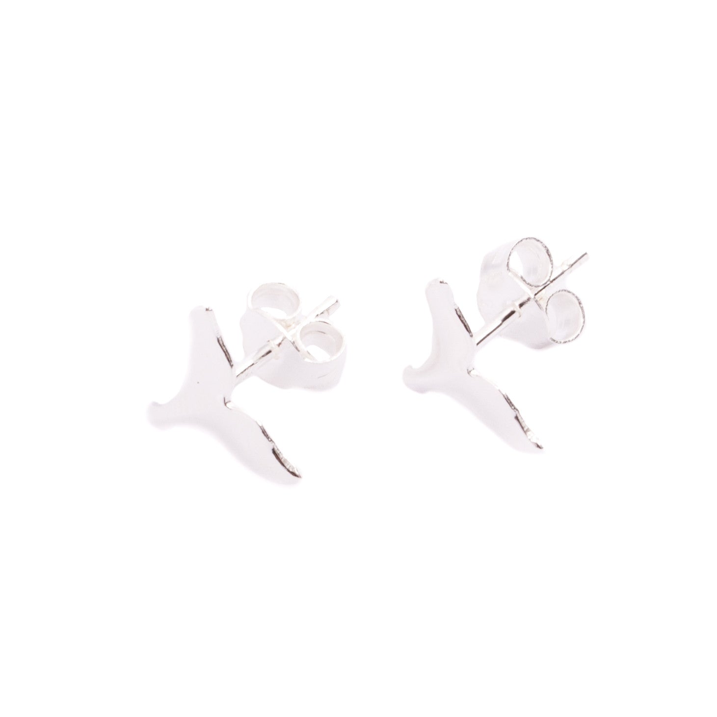 Iko Iko Studs Whale Tail Silver