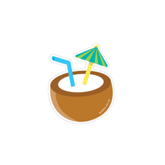 Iko Iko Fun Size Sticker Coconut Pina Colada