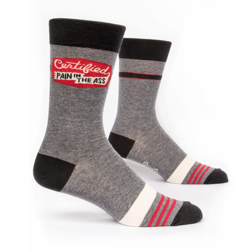 Blue Q Men's Socks Certified Pain in the Ass