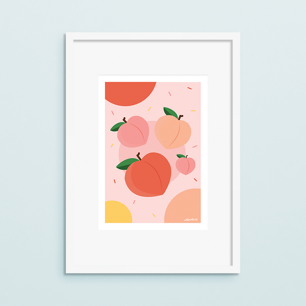 Iko Iko A4 Art Print Party Peach