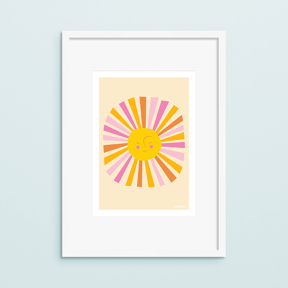 Iko Iko A4 Art Print Solstice Sunshine Pink