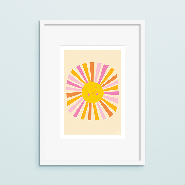 Iko Iko A4 Art Print Solstice Sunshine Pink