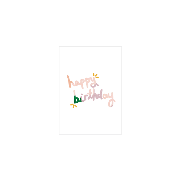 Alice Berry X Iko Iko Mini Card Happy Birthday Pink