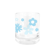 Iko Iko Glass Tumbler Daisies Blue
