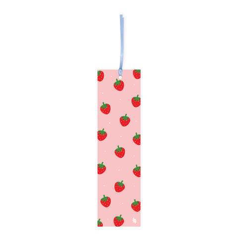 Iko Iko Double Sided Bookmark Strawberries Pink/Blue