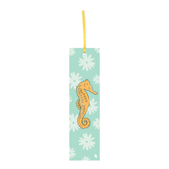 Iko Iko Double Sided Bookmark Seahorse Mint/Pink