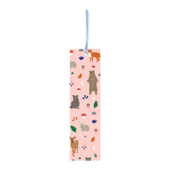 Iko Iko Double Sided Bookmark Woodland Creatures Pink/Navy