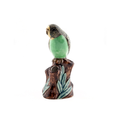 Quail Bud Vase Budgerigar Green