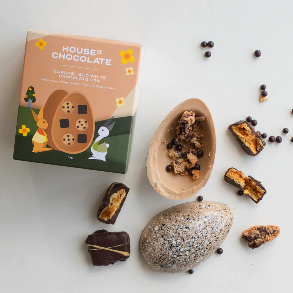 House of Chocolate Caramel Cookie Chocolate Egg