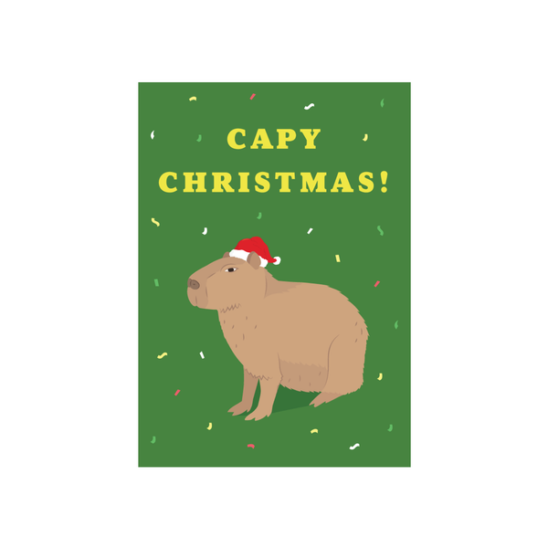 Iko Iko Animal Pun Christmas Card Capy Christmas