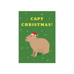 Iko Iko Christmas Card Animal Pun Capy Christmas