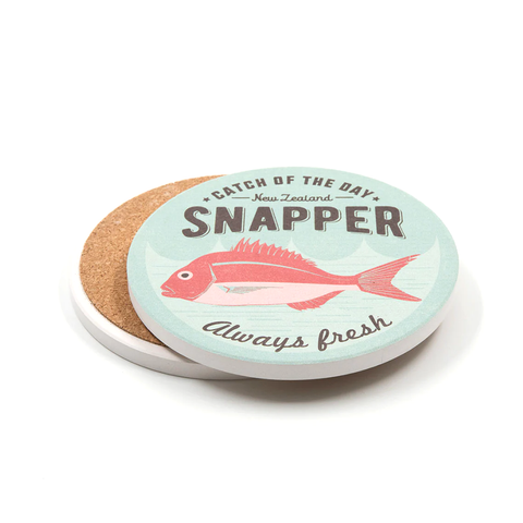 100% NZ Ceramic Coaster Snapper