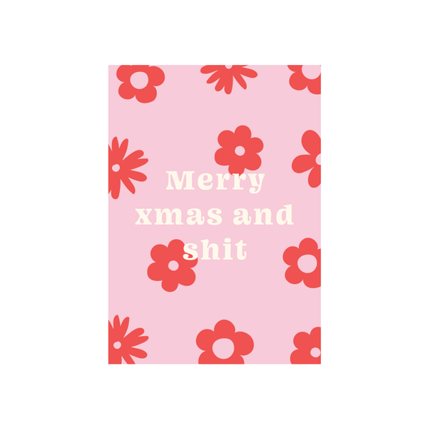 Iko Iko Christmas Card Xmas and Sh*t Pink