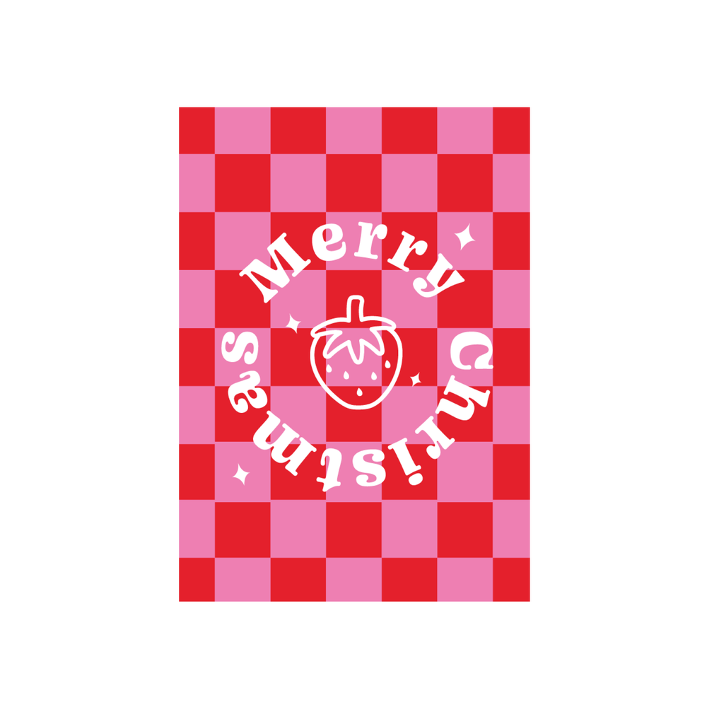 Iko Iko Christmas Card Merry Christmas Strawberry