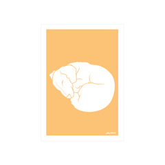 Iko Iko A4 Art Print Talula Dachshund Yellow