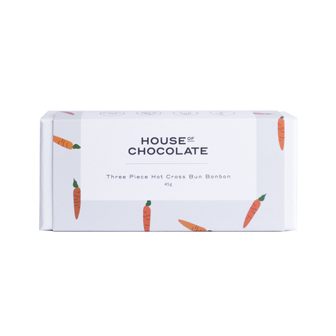 House of Chocolate Hot Cross Bun Easter Bonbon 3 Piece