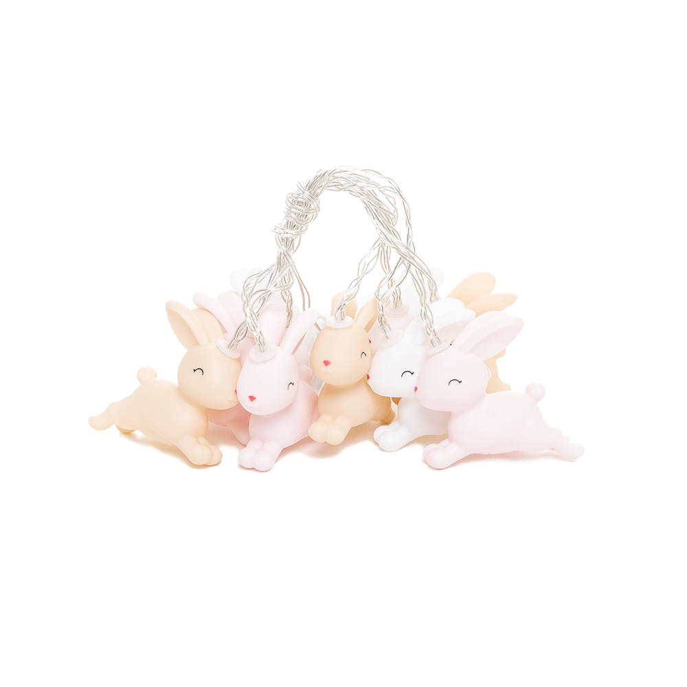Bunny Fairy Light String Pastel Battery Operated