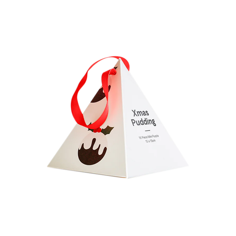 Father Rabbit Christmas Hanging Gift Box 16 Piece Puzzle Xmas Pudding