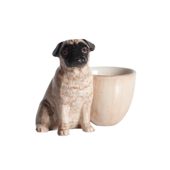 Quail Fawn Pug Sitting Egg Cup