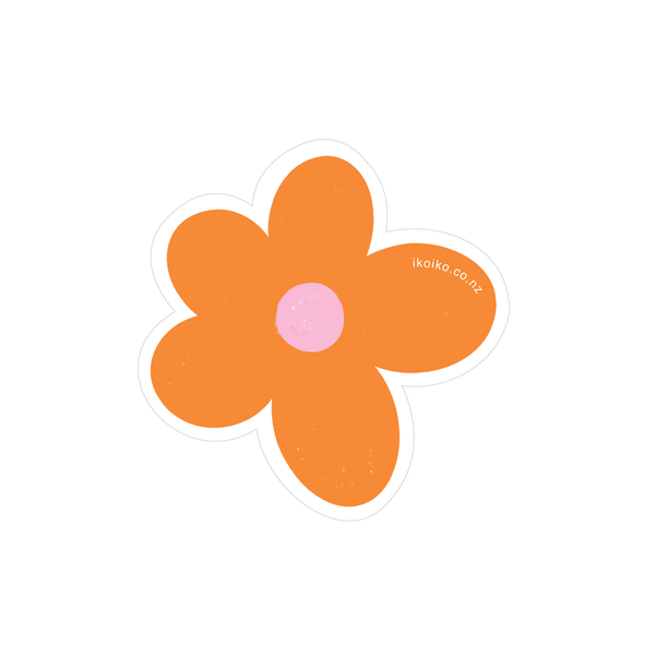 Iko Iko Fun Size Sticker Textured Orange Flower