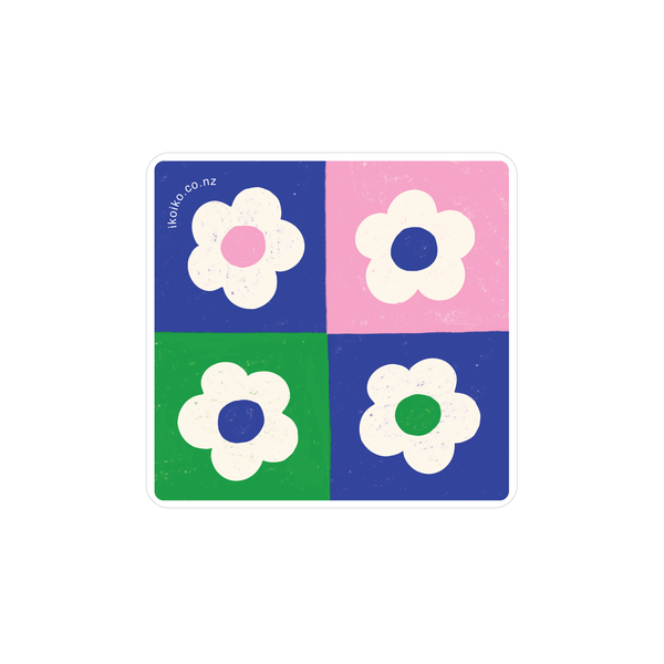 Iko Iko Fun Size Sticker Flower Check