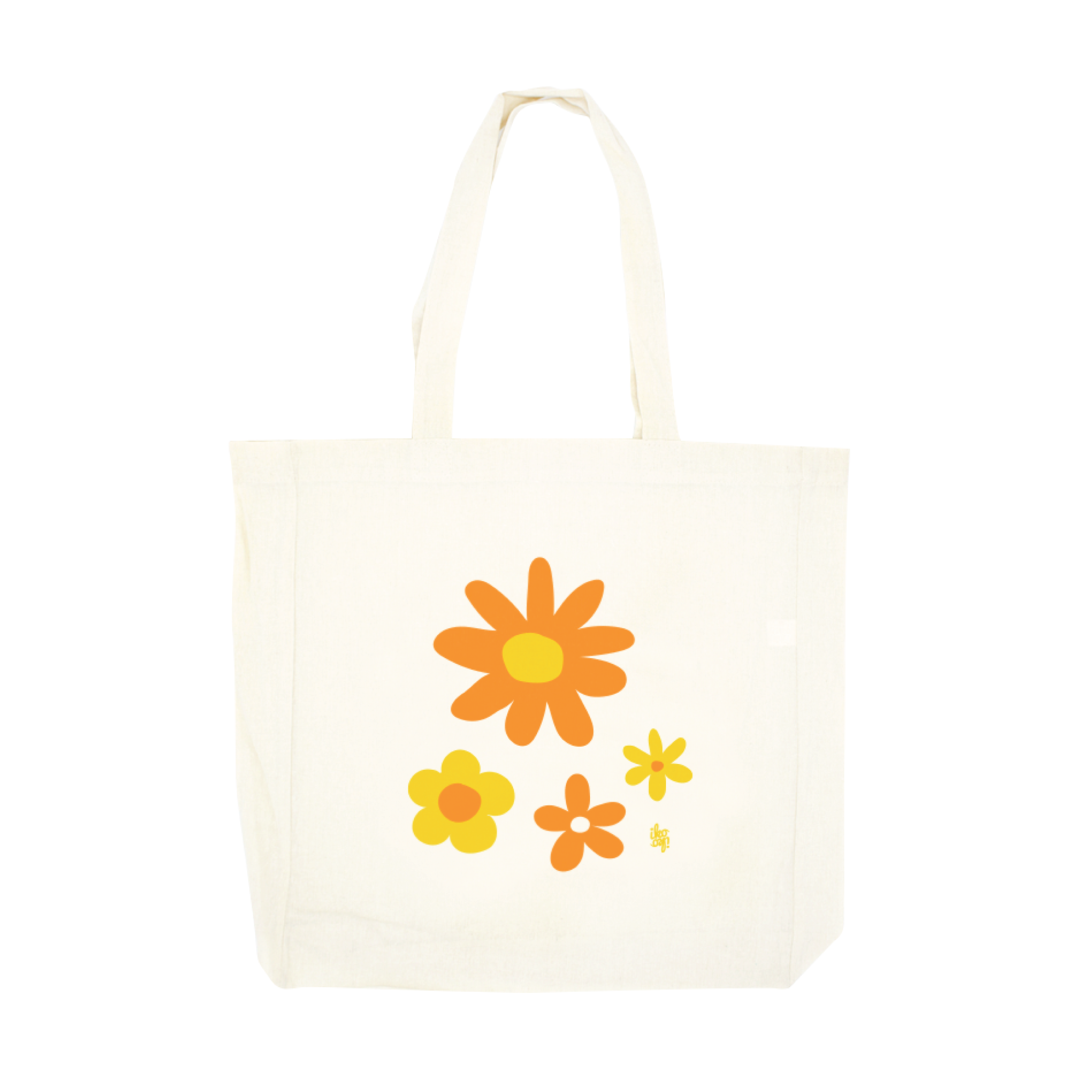 Iko Iko Simple Tote Solstice Daisies Orange