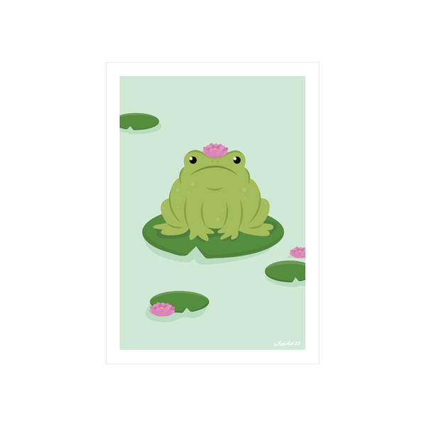 Iko Iko A4 Art Print Zen Lilypad Frog